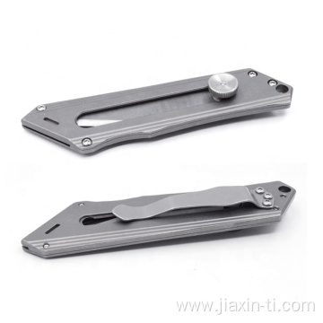 edc knife box cutter titanium belt knife